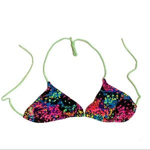 Vintage String Bikini Top Size 8 Multi Colour